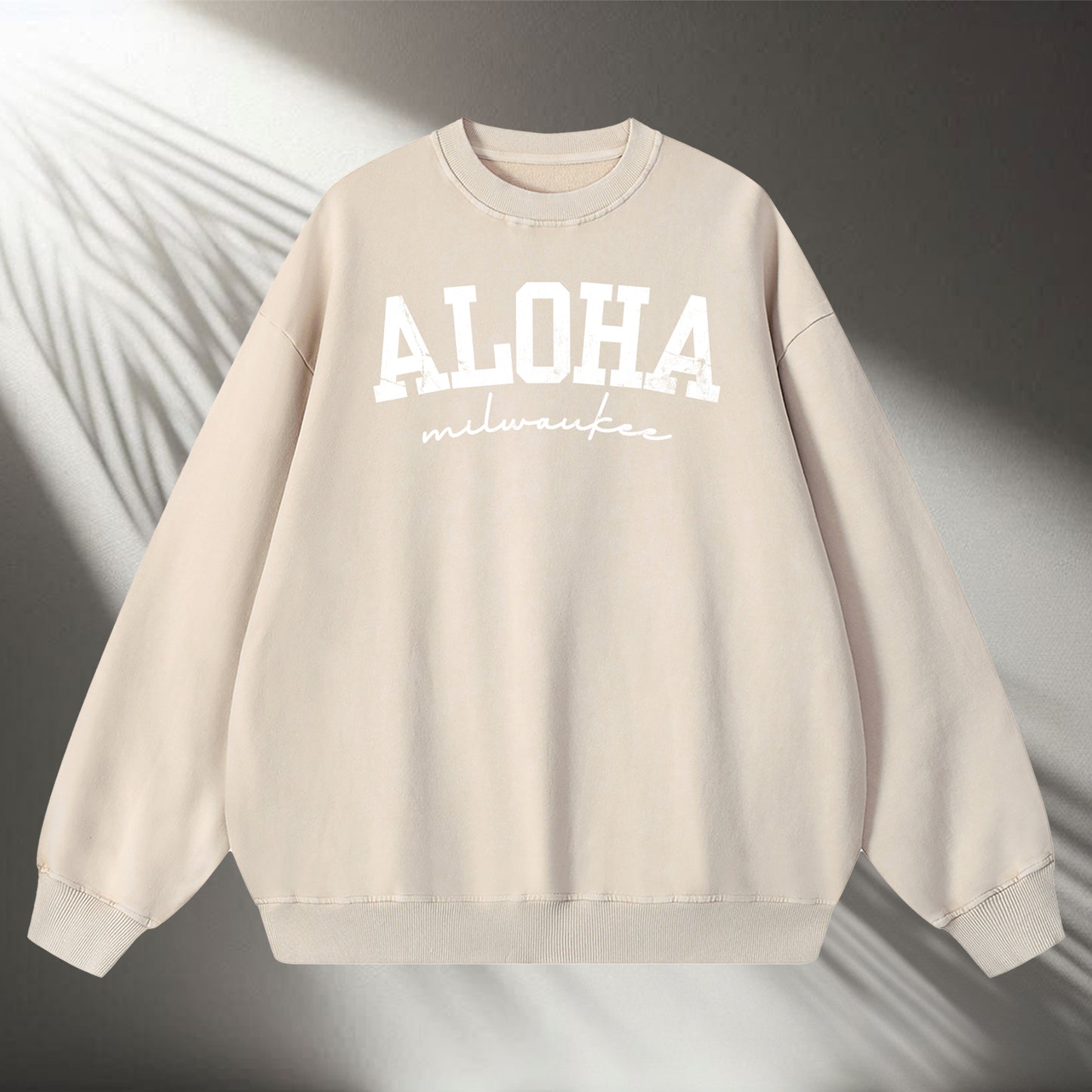 Aloha Milwaukee Vintage Wash Sweatshirt (cream)