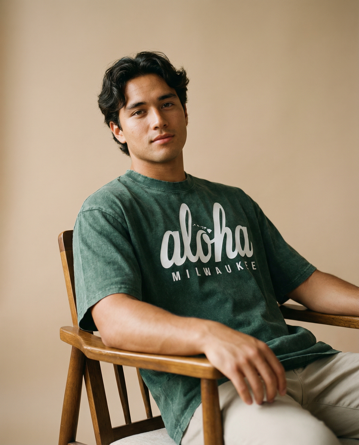 Aloha Milwaukee Oversized Snow Wash Tee (green)