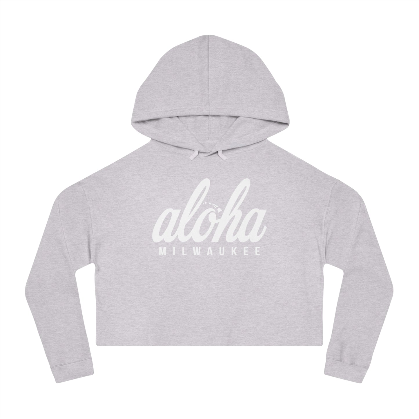 Aloha Milwaukee Cropped Hooded Sweatshirt (grey)