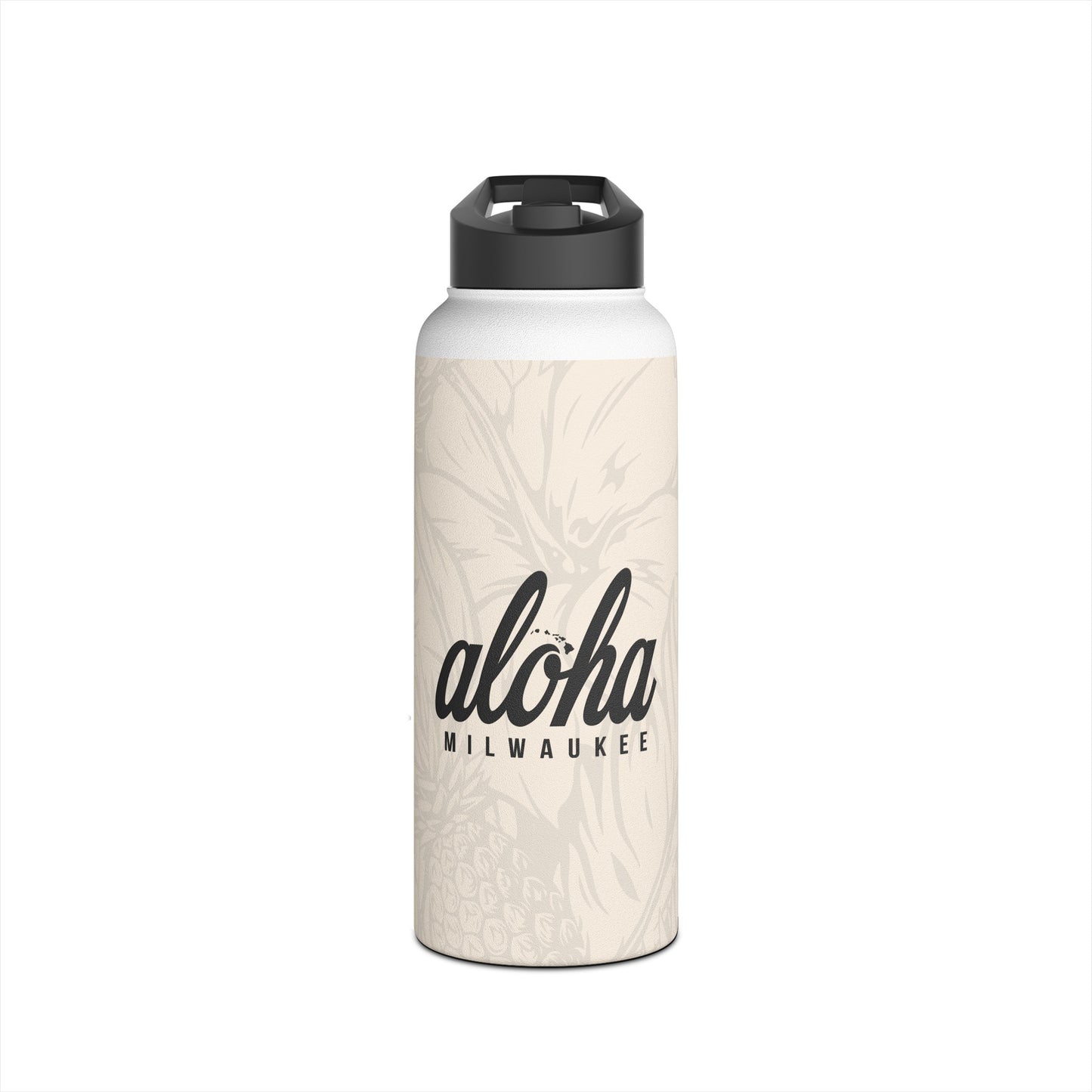 Aloha Milwaukee Stainless Steel Water Bottle (cream city)