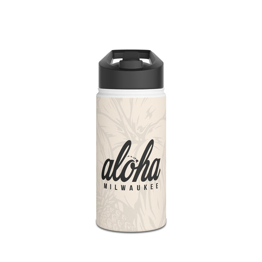 Aloha Milwaukee Stainless Steel Water Bottle (cream city)