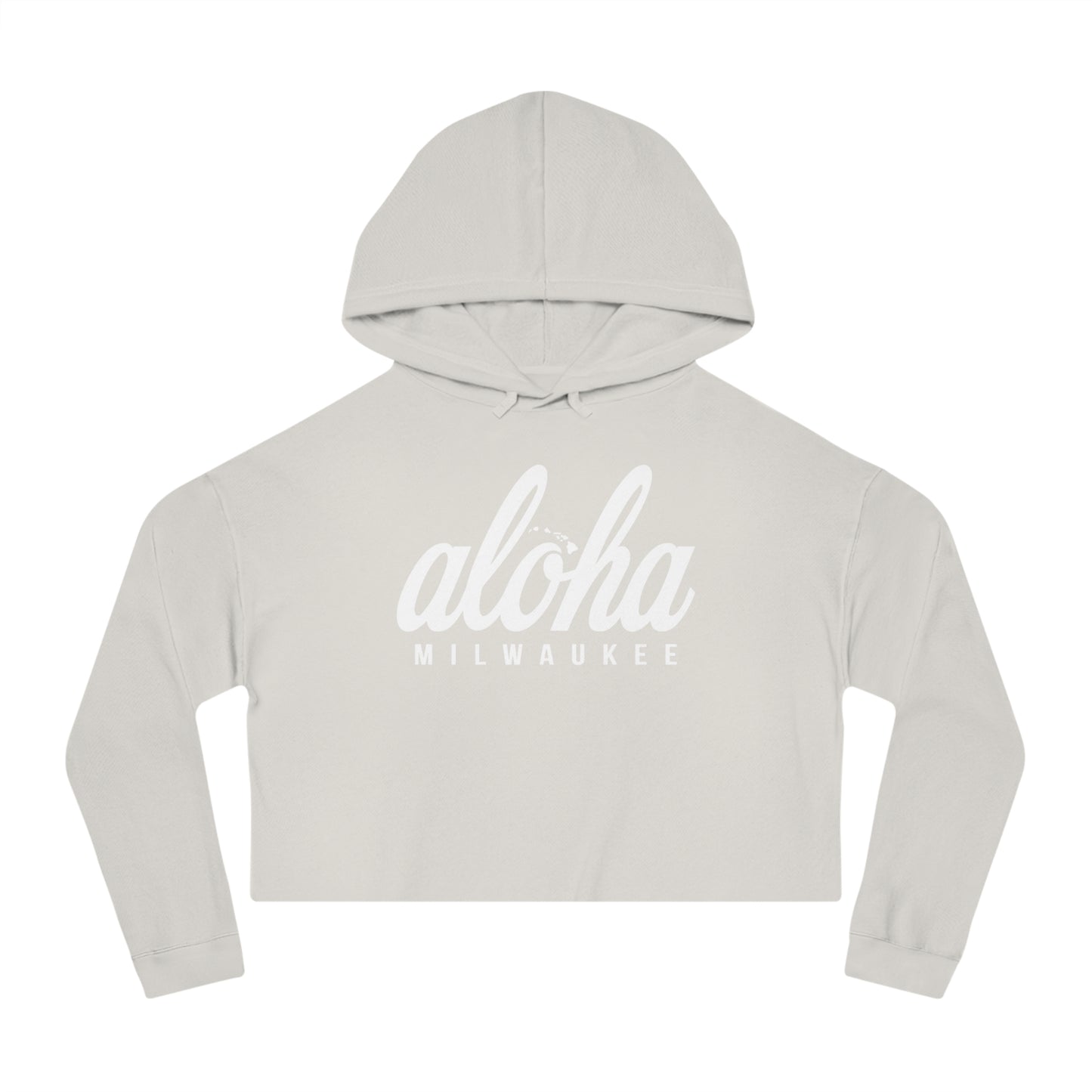 Aloha Milwaukee Cropped Hooded Sweatshirt (bone)