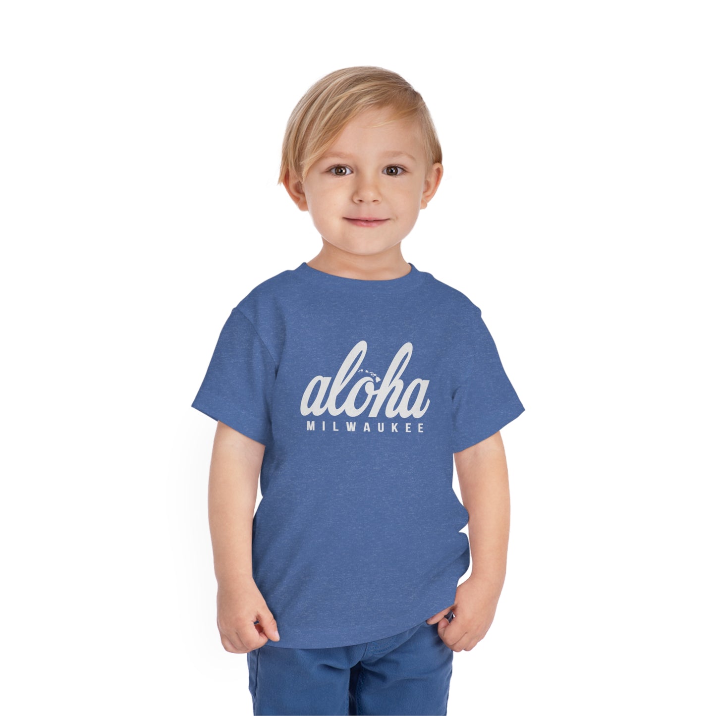 Aloha Milwaukee Toddler Tee (heather blue)