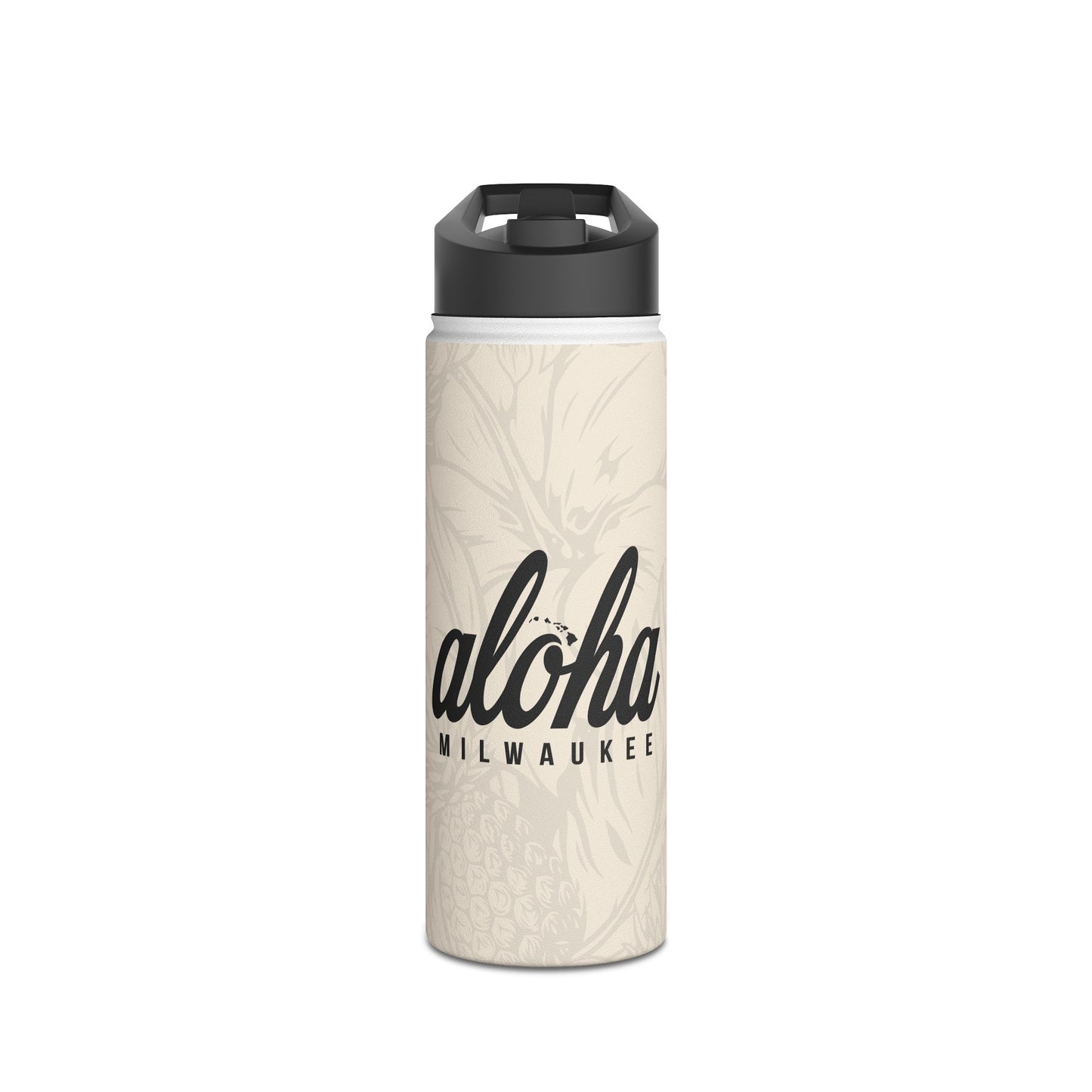 Aloha Milwaukee Stainless Steel Water Bottle (cream city)