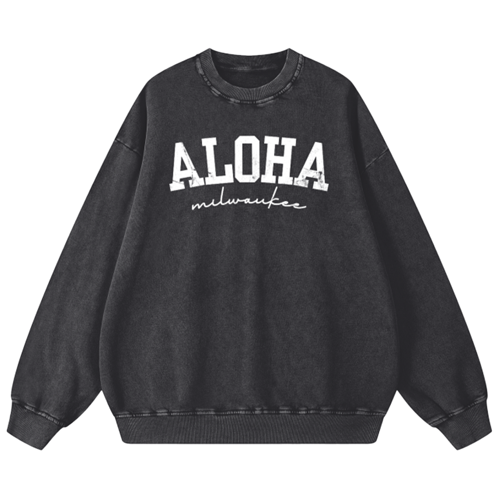 Aloha Milwaukee Vintage Wash Sweatshirt (black)