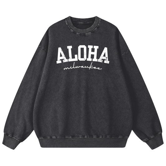 Aloha Milwaukee Vintage Wash Sweatshirt (black)