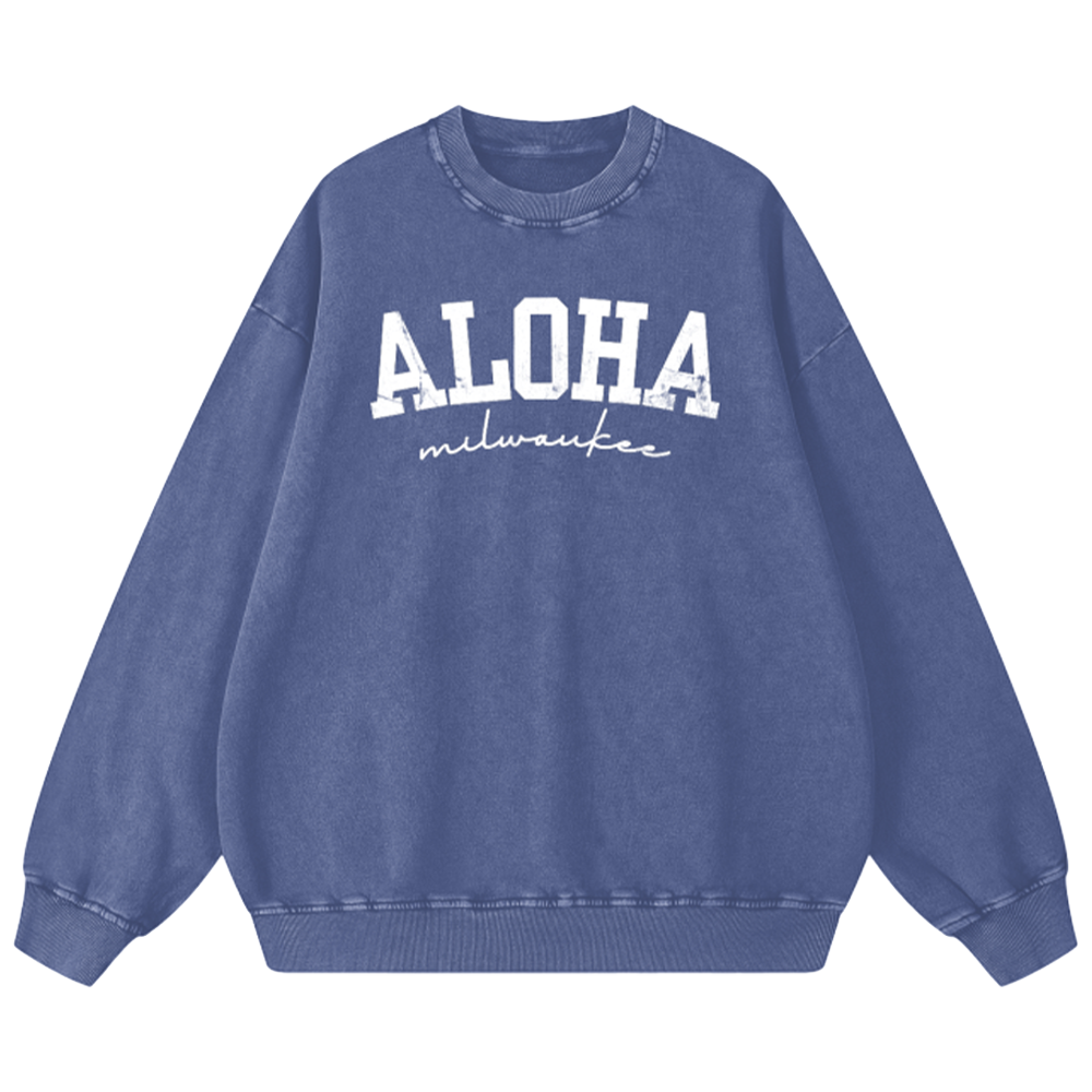 Aloha Milwaukee Vintage Wash Sweatshirt (blue)