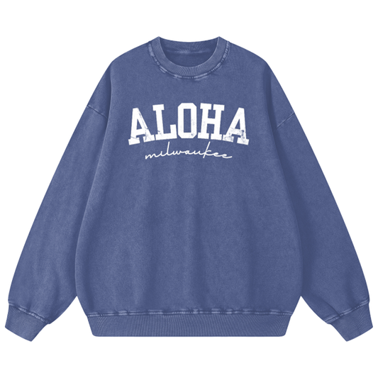 Aloha Milwaukee Vintage Wash Sweatshirt (blue)