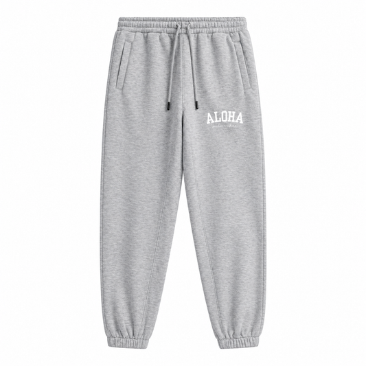 Aloha Milwaukee Heavyweight Joggers (flower gray)