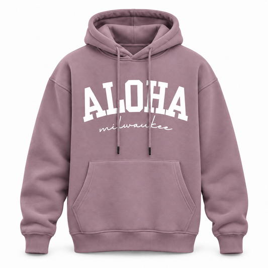 Aloha Milwaukee Heavyweight Hoodie (ash purple)