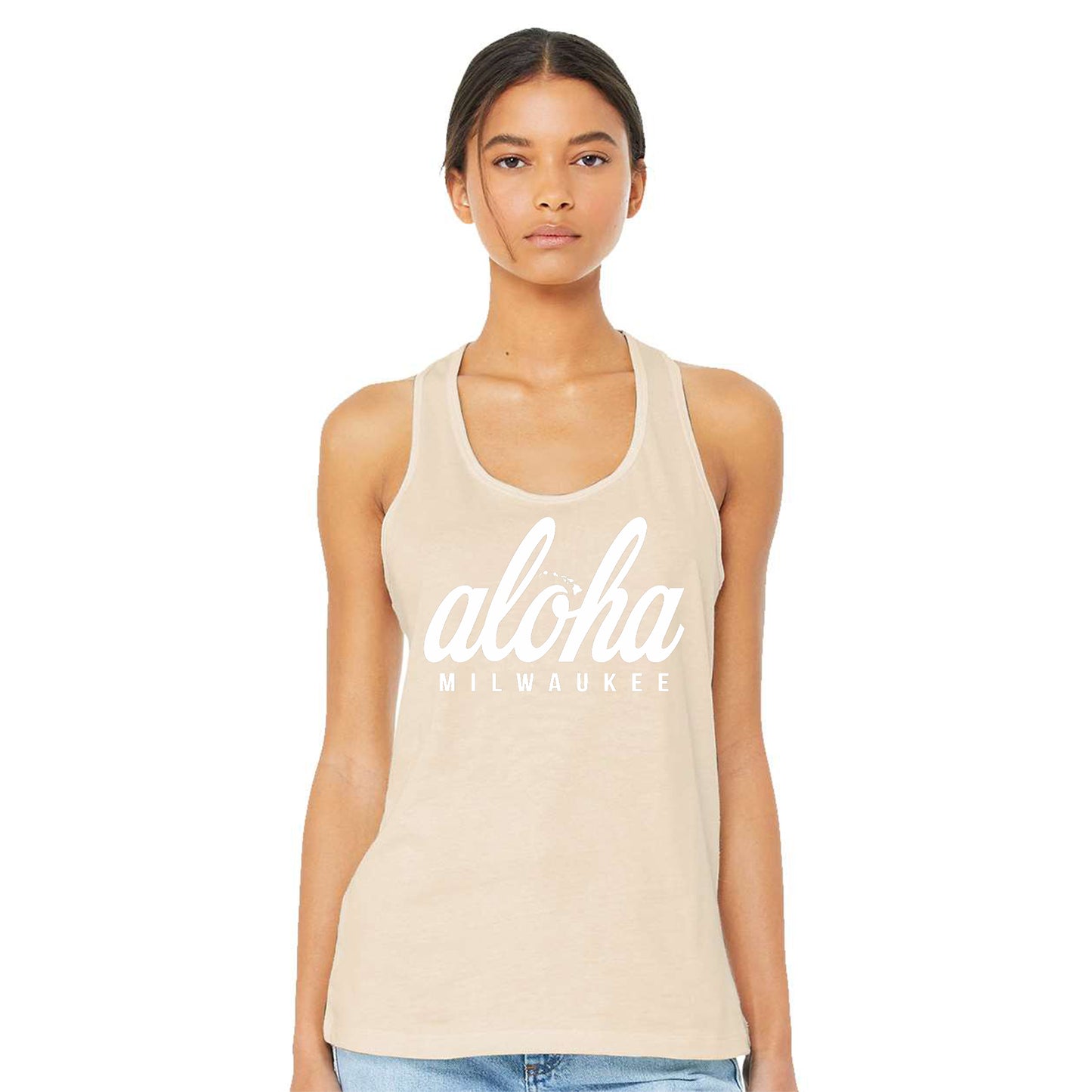 Aloha Milwaukee Women's Racerback Tank (natural)